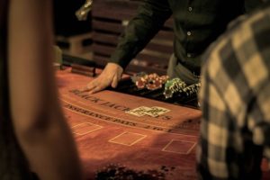 Playing cards and chips